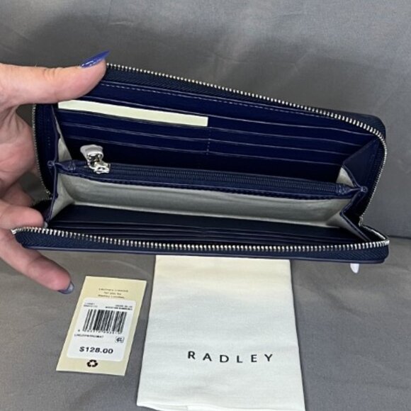 Blue Snow Mountain Wanderers Leather Wallet, RADLEY LONDON, NWT - Picture 3 of 6